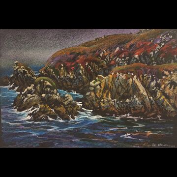 Rocks at Point Lobos #3 original drawing (99.5)