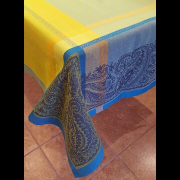 Vania Blue-Green Tablecloth 63" Tablecloth - FRANCE