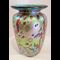 Art Glass Vase aqua and silver medium by Rick Hunter