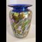 Art Glass Vase Medium Navy Spotty